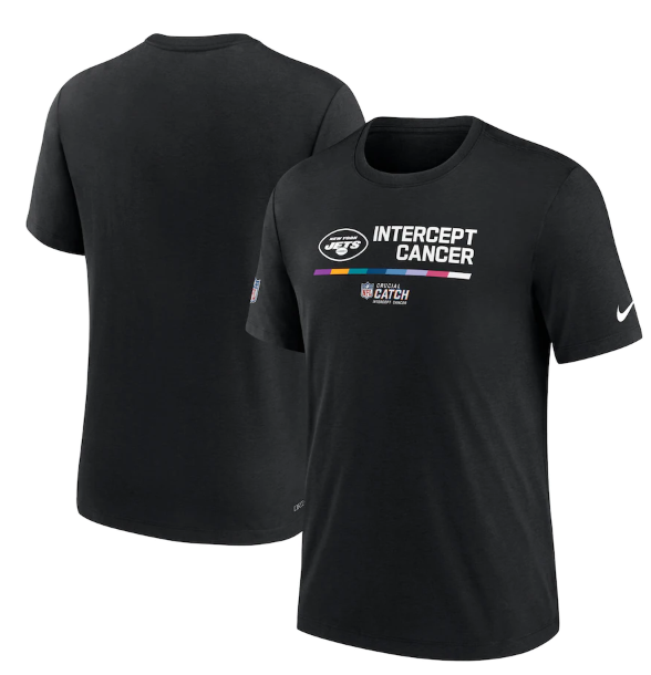 Men's New York Jets 2022 Black Crucial Catch Performance T-Shirt Men's New York Jets 2022 Black Crucial Catch Performance T-Shirt